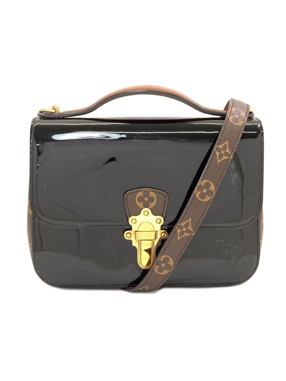 Louis Vuitton Cherry Wood BB Handbag Vernis